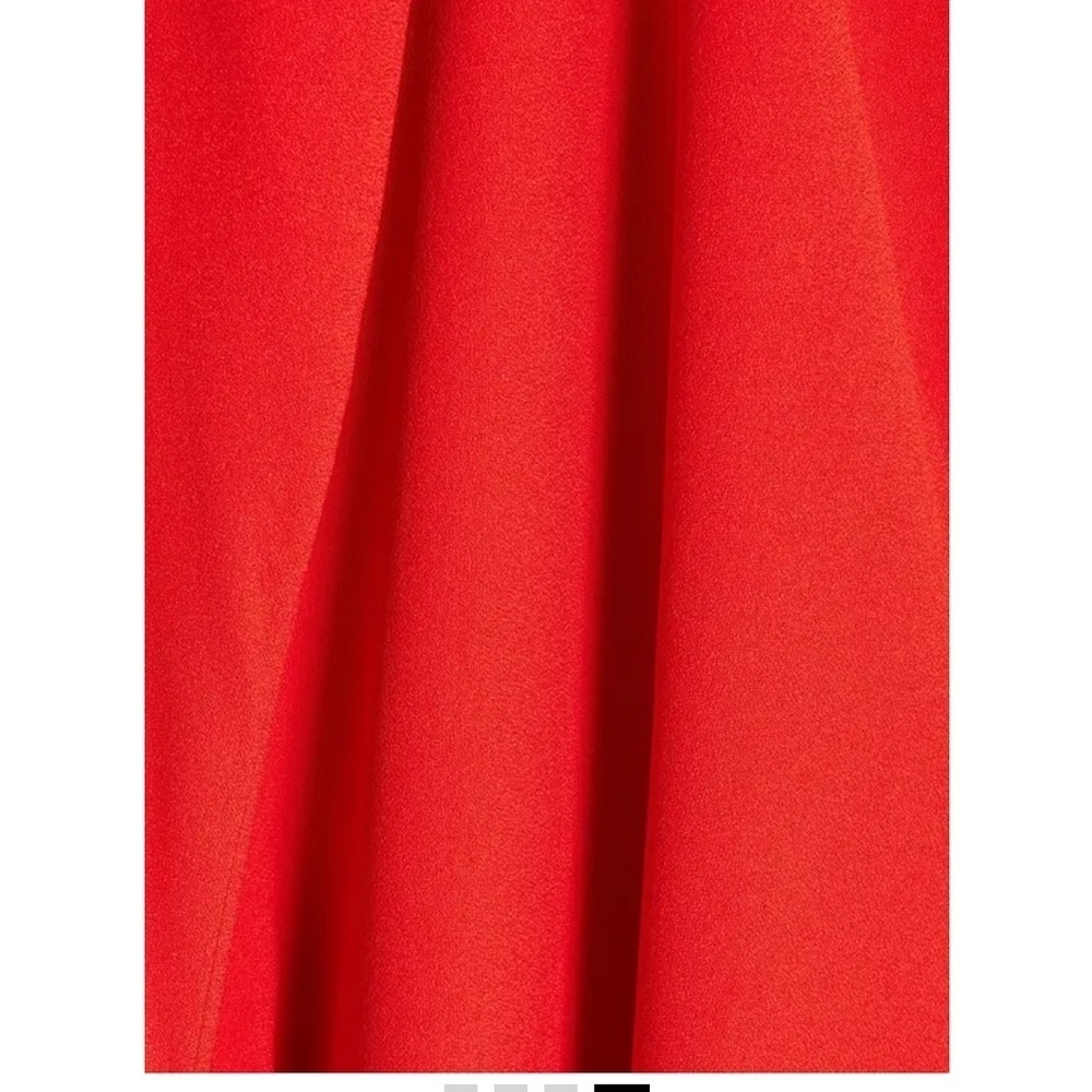 Victoria Beckham Red Crepe Midi Dress with Buckle - Picture 6 of 6
